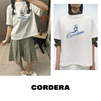 Cayla25SS小羊刺绣针织短袖T恤