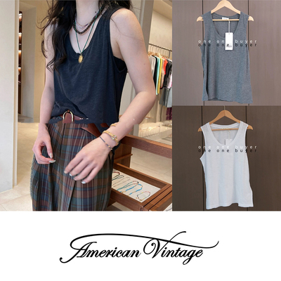 AmericanVintage圆领工字背心