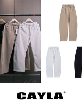 CAYLA 现货 百搭纯色加绒遮胯显瘦弯刀卫裤｜oneonebuyer