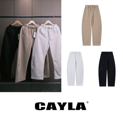 CAYLA纯色加绒弯刀卫裤