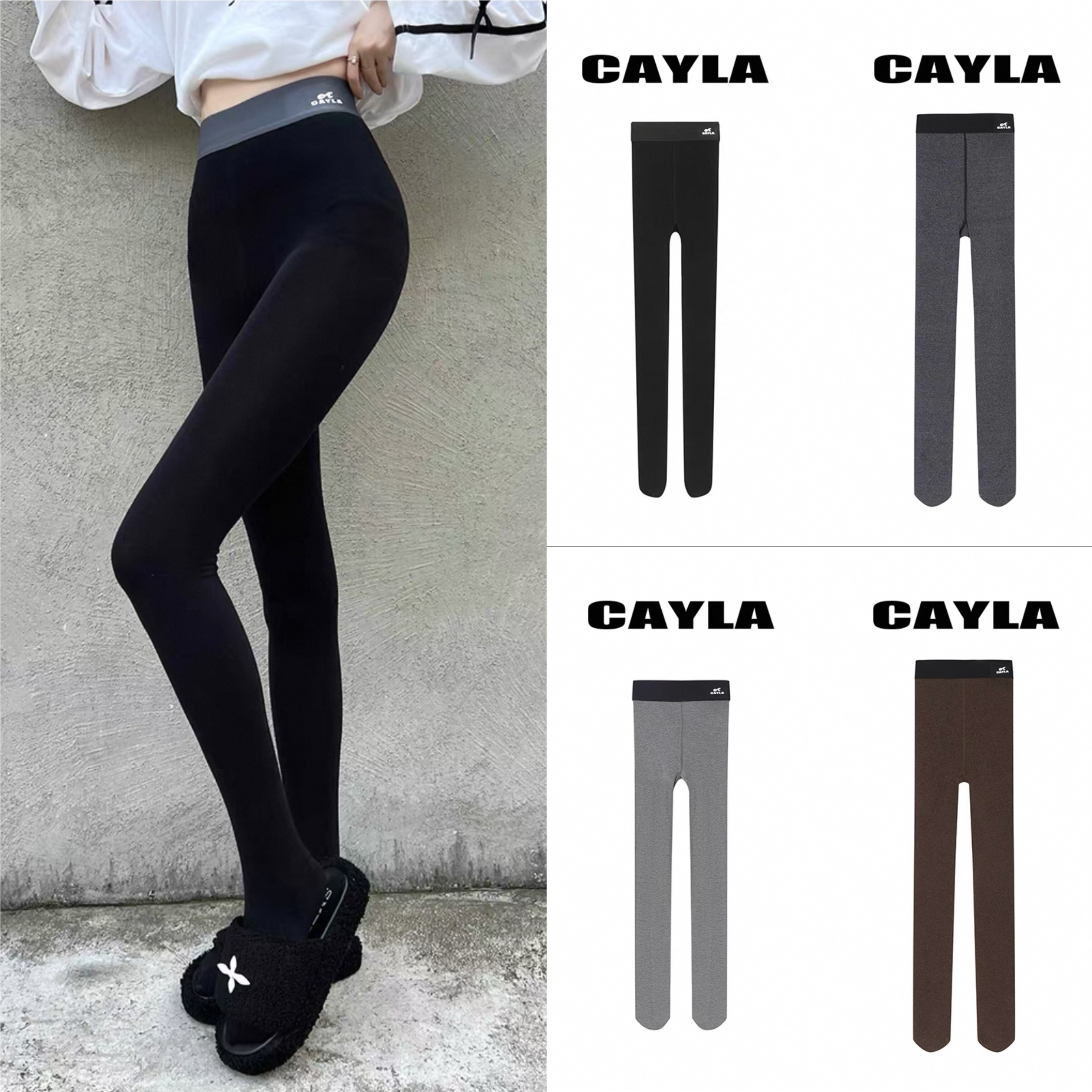 现货 CAYLA 25秋冬 弹力显瘦高腰压力连裤袜打底裤 AW108
