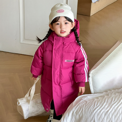男童冬装棉衣加厚童装2025新款儿童棉服中长款女童羽绒棉袄外套
