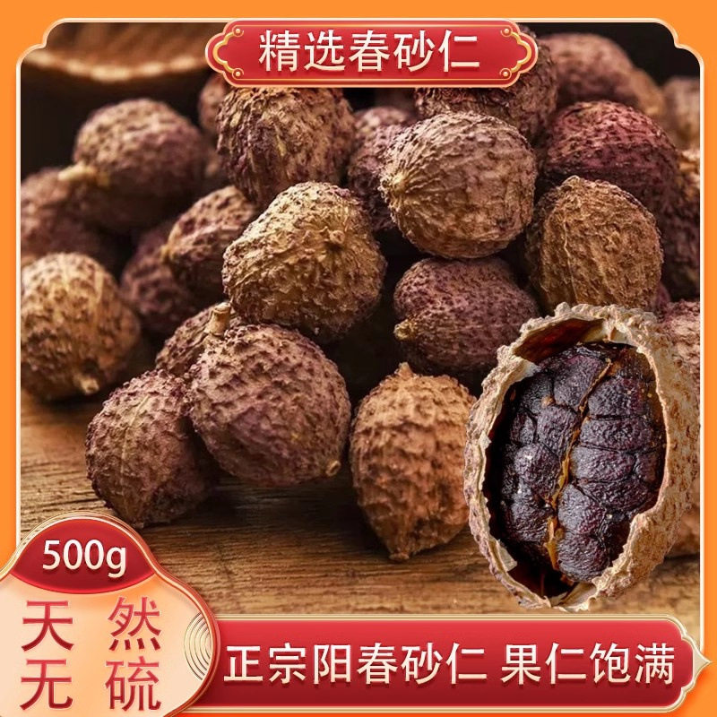 阳春春砂仁250g克野生春沙仁春砂仁干果阳春特产泡水煲汤蒸肉