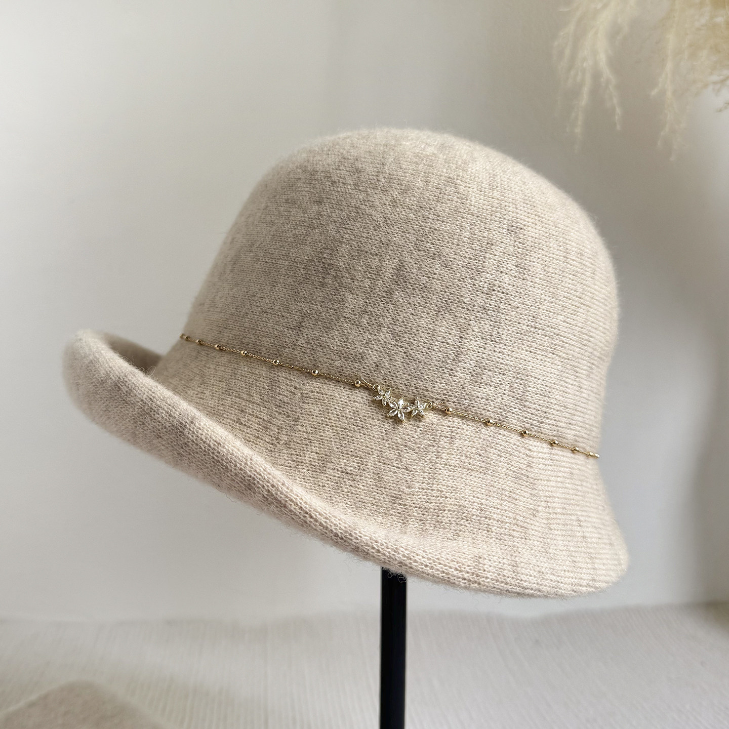 秋冬新款法式优雅卷边羊毛渔夫帽女显脸小卷边帽檐盆帽保暖礼帽潮,服饰配件/皮带/帽子/围巾,帽子,淘宝优惠券,粉丝福利购,淘宝优惠卷