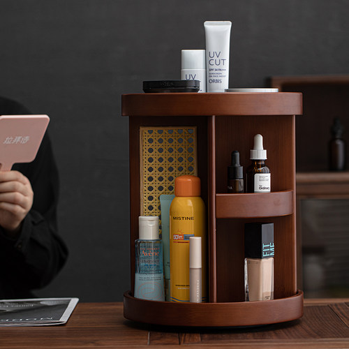 旋转化妆品收纳盒大容量