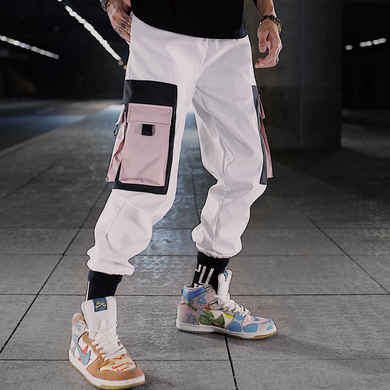 夏季新款ulzzang国潮工装裤ins男士束脚哈伦裤嘻哈hiphop休闲裤|ruв категории Мужская одежда, брюки - от Buy2taobao.com для оказания профессиональной услуги покупки агента Taobao