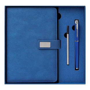 简约商务笔记本礼盒套装定制可印logo手账套装A5记事本本子笔U盘套盒定做教师节礼物公司年会活动礼品伴手礼