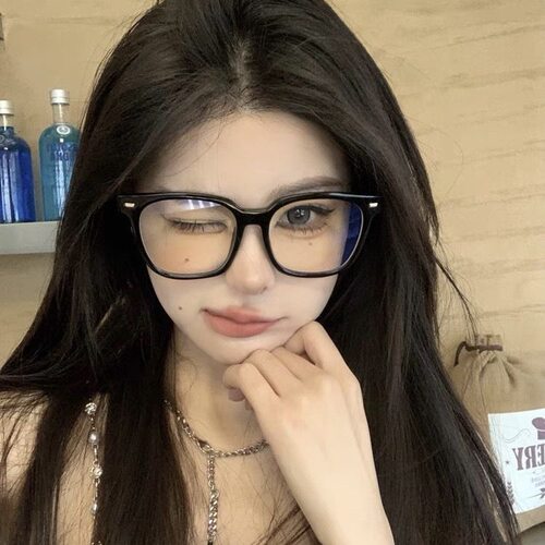 素颜同款近视眼镜眼镜眼镜框神器近视度数懒人高颜值拍照可配黑框