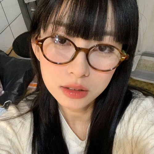 张元英书呆子小框眼镜同款椭圆复古度数豹纹玳瑁镜框蓝光近视可配