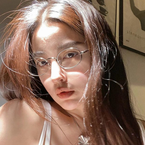 近视可配度数书呆子复古素颜眼睛架韩系椭圆小框金丝眼镜女高级感