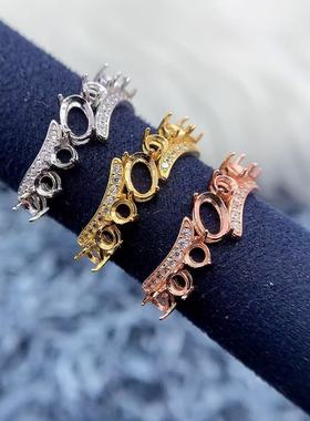 s925银托工厂戒指空托款式多尺寸