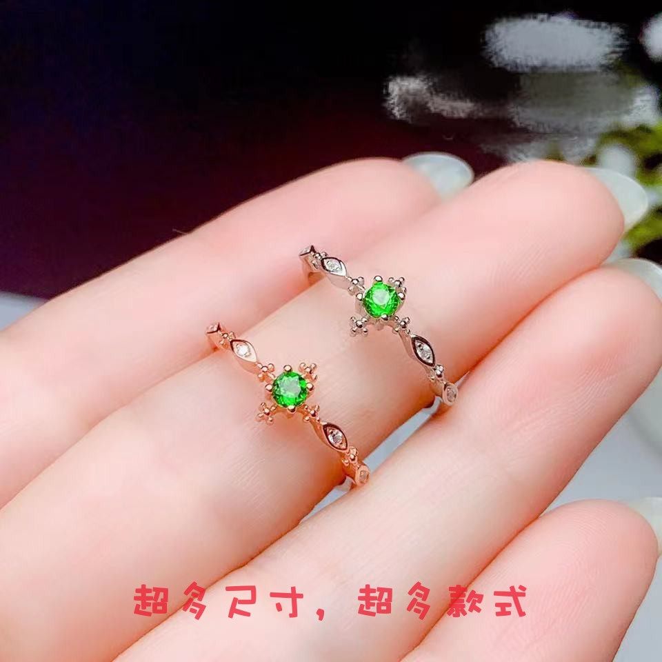 diy纯银眼睛手工圆形戒指空托