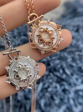 S925银项链空托气质高级华丽百搭