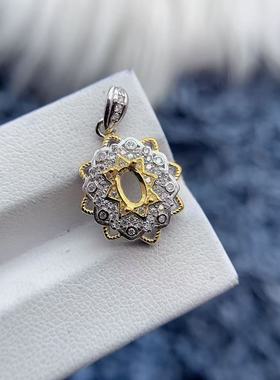 s925银托工厂吊坠空托款式多尺寸