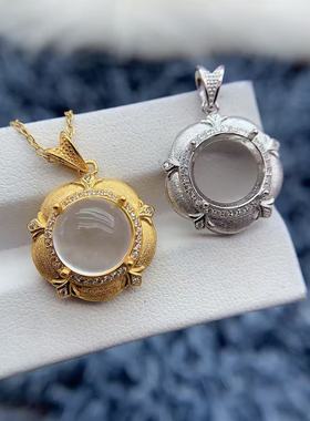 s925银托工厂吊坠空托款式多尺寸