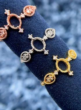 S925银托工厂戒指空托多款式精工