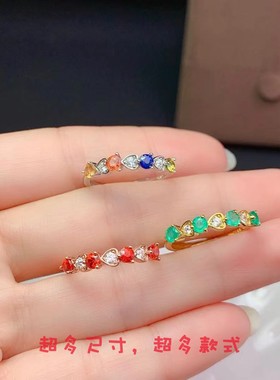 纯银电镀玫瑰金圆形戒指