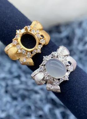 s925银托工厂戒指空托款式多尺寸