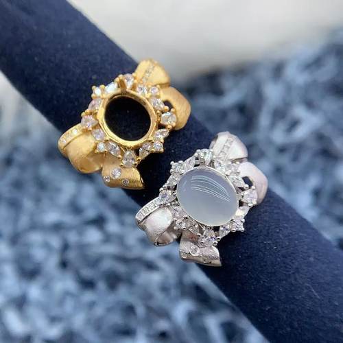 s925银托工厂戒指空托款式多尺寸