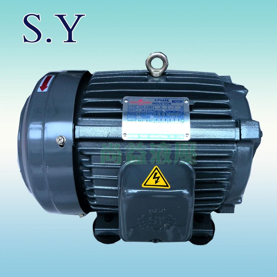 台湾 群策 3HP 2.25KW 千瓦 TRADE S.Y MARK  电机 C03-43B0