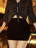 风花月 气质一步裙 黑色包臀半裙高腰紧身性感短裙百搭时尚