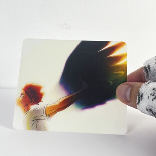 排球少年光栅卡日向翔阳精彩起跳扣球翅膀变卡漫展物料收藏赠送卡