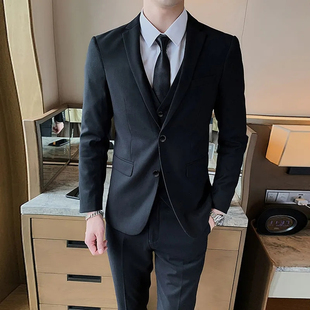 西服套装男士职业正装面试伴郎服新郎结婚商务休闲修身外套小西装