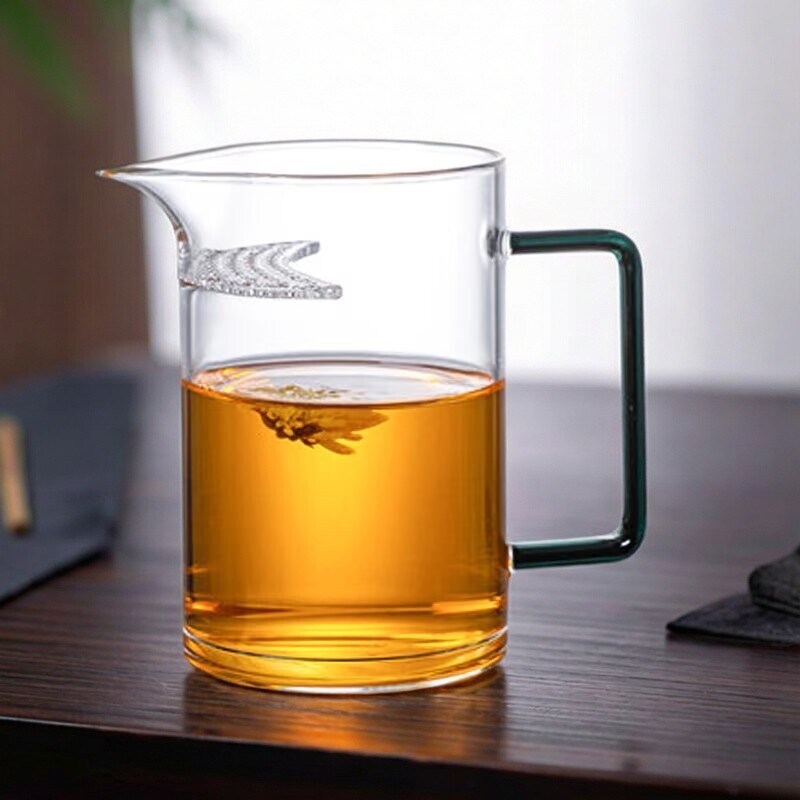 高级食品级玻璃公道杯高硼硅加厚图片