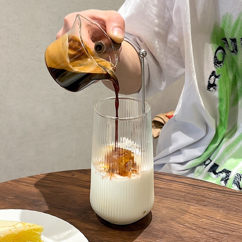 高硼硅大容量耐热吸管杯轻奢漂亮图片