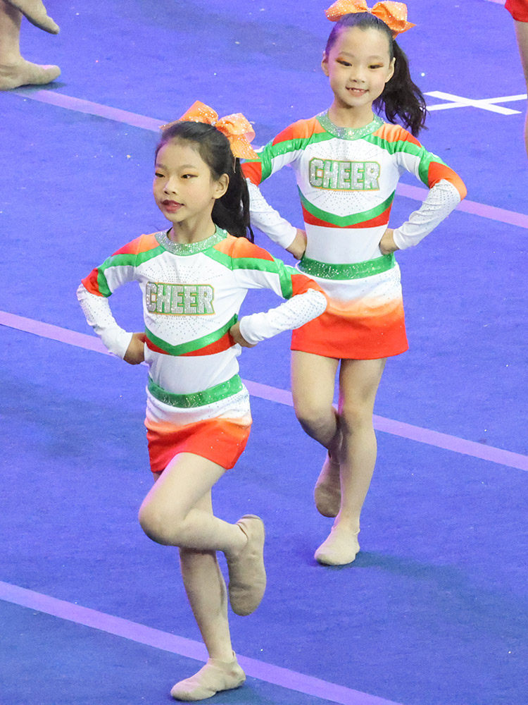 儿童拉拉操服装啦啦队服装竞技健美操服装体操服套装成人儿童25女