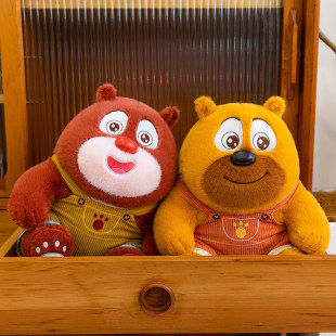 新款 熊大熊二小熊公仔毛绒玩具玩偶儿童生日礼物送女友闺蜜 背带裤