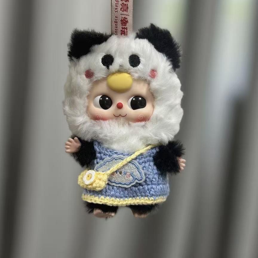 仅衣服娃三岁盲盒马卡龙衣服玩偶手钩娃衣可爱裙子萌萌吊带裤