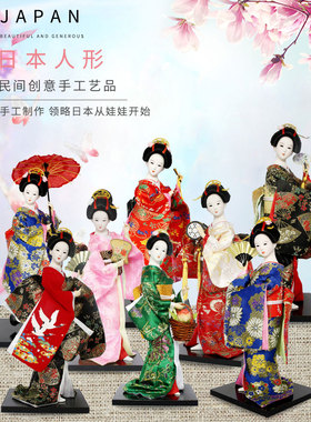 日本人形摆件餐厅装修工艺品