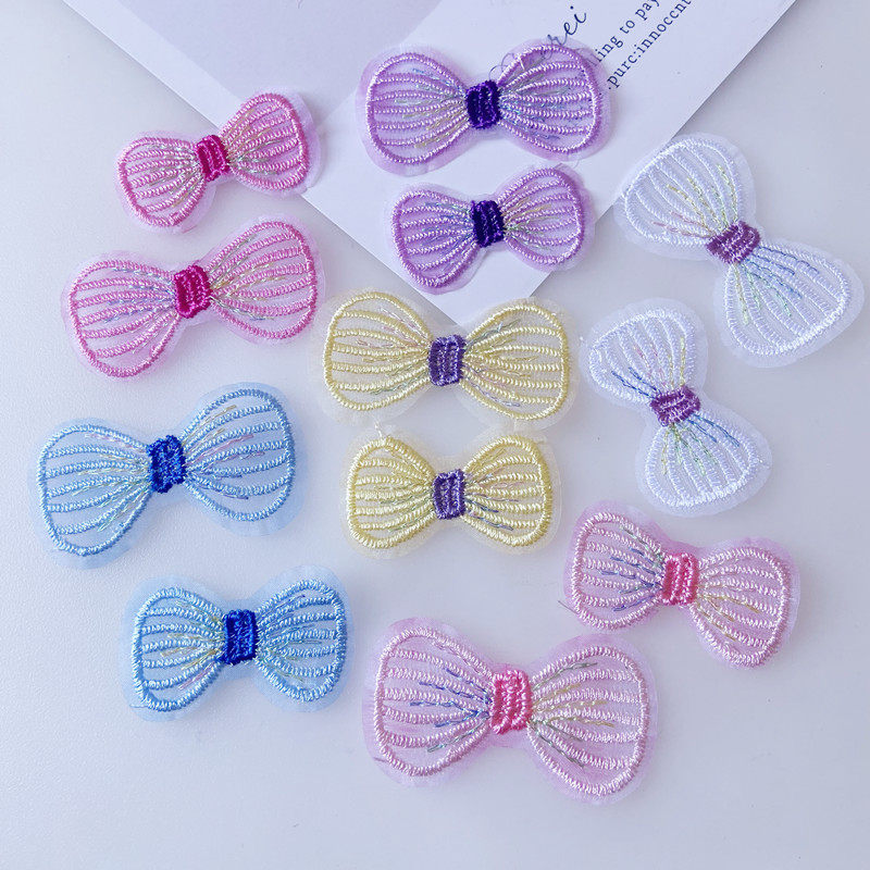 彩色可爱糖果系列欧根纱刺绣diy手工布艺装饰材料贴花服装辅料