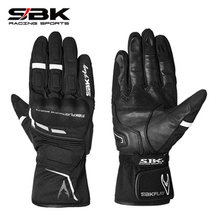 SBK摩托车手套冬季骑行机车防寒加绒保暖防水防风可触屏碳防摔男