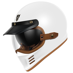 清仓摩力行复古摩托车头盔冬男女巡航拉力盔机车全盔安全帽