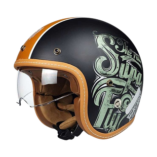 摩力行复古头盔摩托车半盔3/4机车男安全帽新国标3c认证夏季