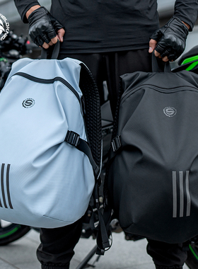 头盔包星空骑士包摩托车骑行背包双肩包可放全盔防水机车骑行装备