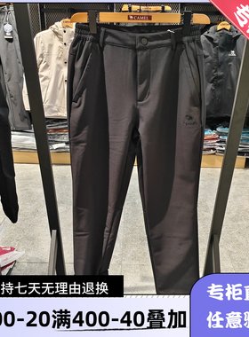 骆驼/Camel25年冬季男抗静电加绒保温防泼水软壳长裤H15WA14162
