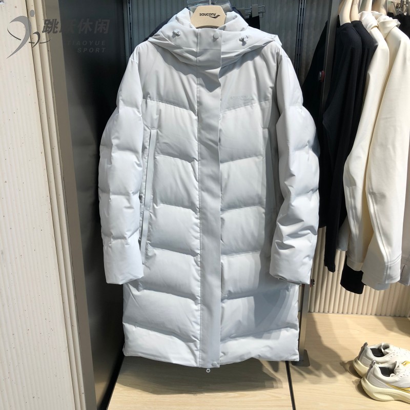 索康尼24款女羽绒服鹅绒跑步长款运动通风休闲外套日常SC1240199A