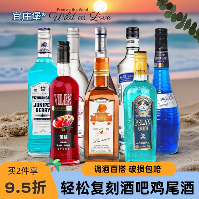 宜庄堡洋酒组合威士忌伏特加朗姆酒金酒力娇酒调酒六大基酒全套装
