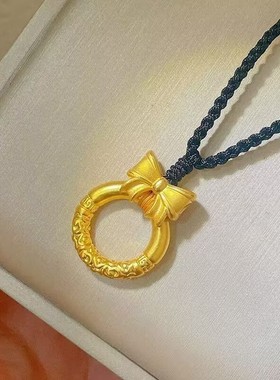 蝴蝶结在逃公主平安扣圆圆满满甜美送女友闺蜜