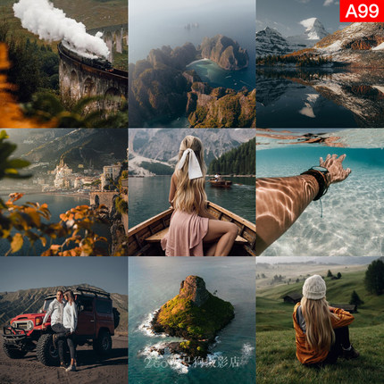 lightroom预设ins手机vn风景LR预设PS旅拍PR滤镜luts风光大片调色