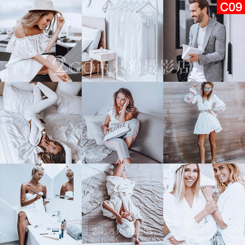 lr预设ps滤镜pr视频fcpx调色app明亮通透奶油白lightroom手机luts