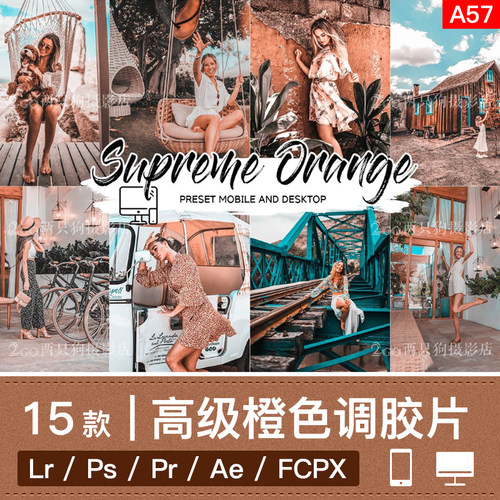 lightroom手机版LR预设pr视频lut橙色调胶片人像ins调色ps滤镜app