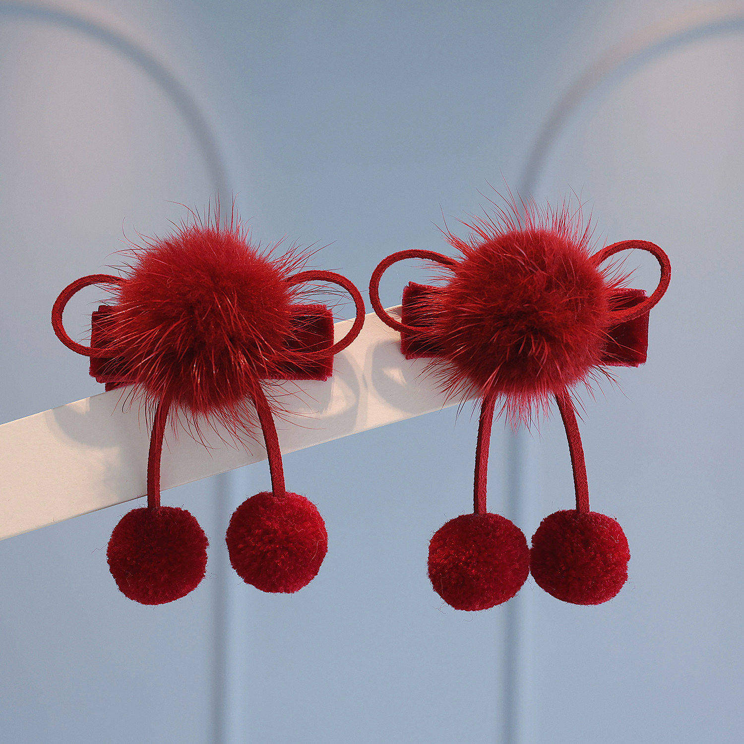 新年红色毛球蝴蝶结对夹儿童小夹子头饰女童公主发夹宝宝发卡发饰,饰品/流行首饰/时尚饰品新,发饰,淘宝优惠券,粉丝福利购,淘宝优惠卷