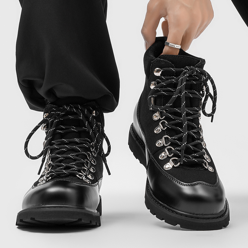 2025新款黑色中筒马丁靴