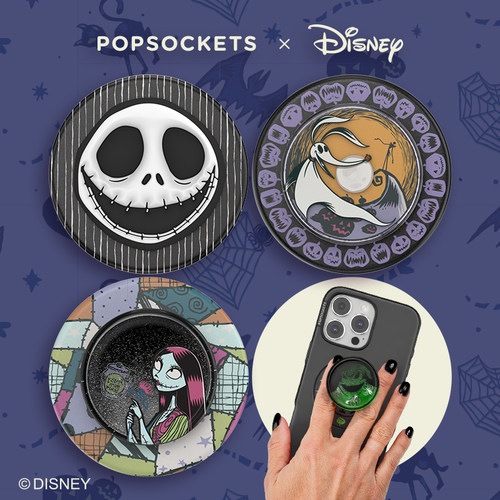 【圣诞夜惊魂】PopSockets泡泡骚xDisney迪士尼系列磁吸气囊手机支架苹果iPhone17/16ProMax 万圣节 杰克莎莉