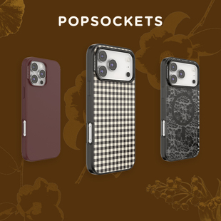 16ProMax PopSockets泡泡骚磁吸防摔手机壳苹果iPhone17 Pro黑白棋盘勃艮第红蕾丝雏菊 黑夜浪漫·手机壳