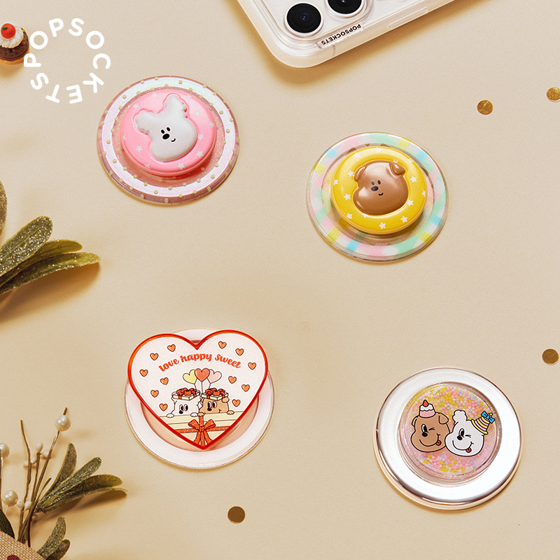 【伴游奇遇记】PopSocketsx1107吐舌小狗联名手机支架苹果磁吸囊伸缩防摔粘贴指环扣MAGSAFE磁吸圆啪趣味创意